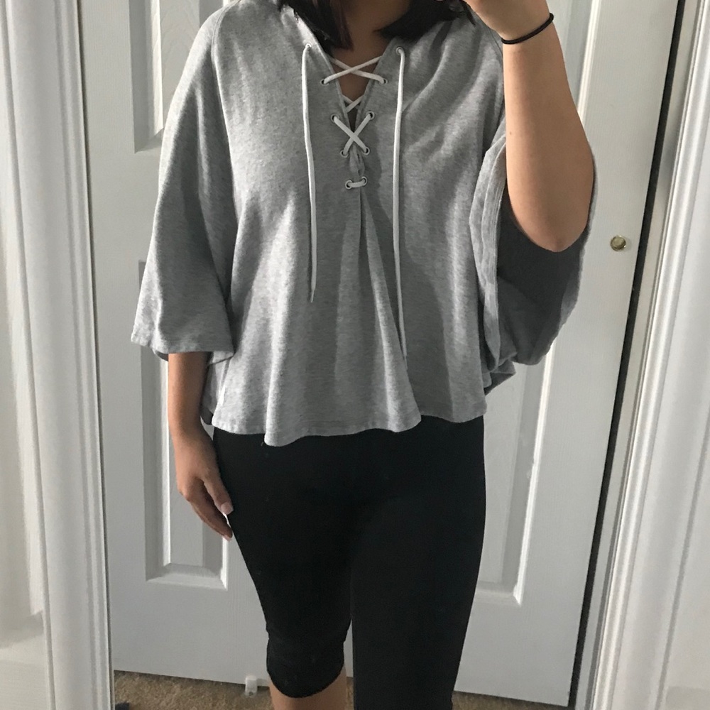 Victoria Secret Hooded Lace-Up Poncho
